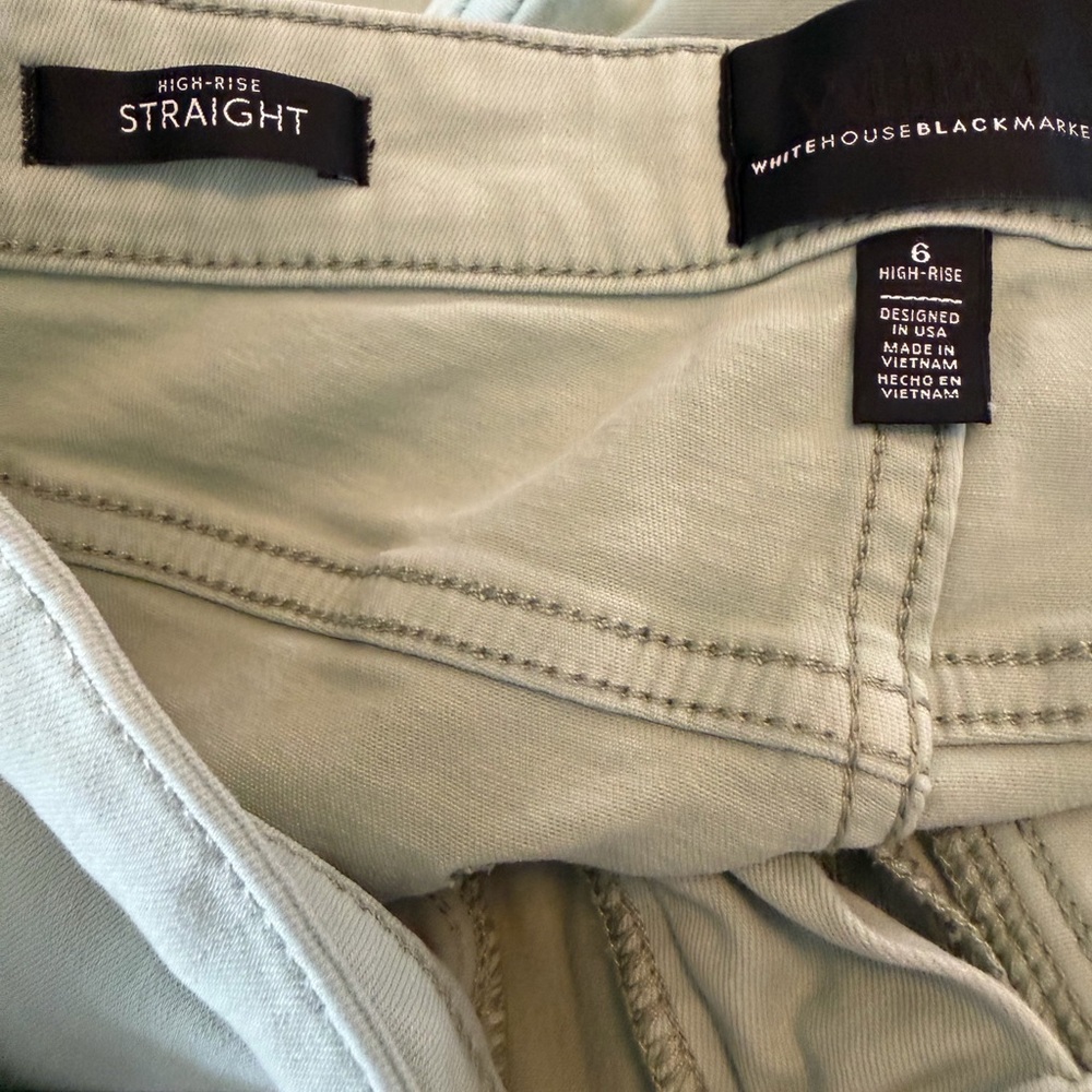 White House Black Market Light Green Ankle Jeans